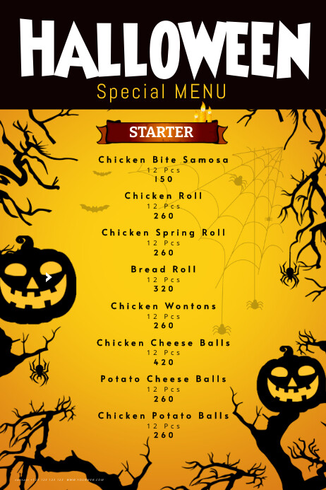 halloween menu card design idea halloween menu card design idea