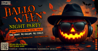 Halloween Night Party Banner Obraz udostępniany na Facebooku template