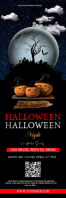 Black Halloween Night Event Transparent 2 stopy × 6 stóp Template