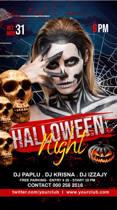 Copy of Halloween Night Party | PosterMyWall