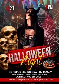 Halloween Night Party A6 template