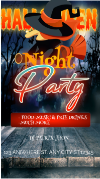 Halloween night party Instagram Story template