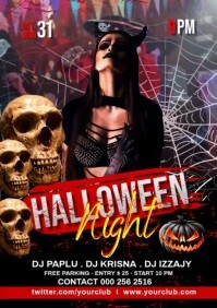 Sort Halloween Party A5 Template
