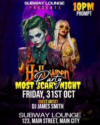 halloween night party Instagram Portrait template