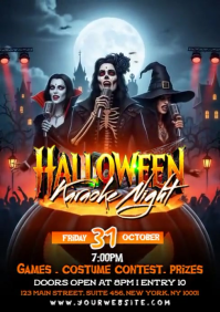 halloween night party A5 template