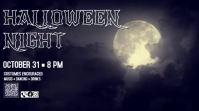 Ungu Halloween Party Digitalt display Template