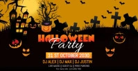 Halloween night  Party Facebook Event Cover template