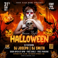 Halloween Night Party flyer Template | PosterMyWall