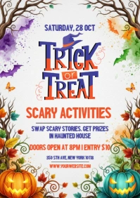 Halloween Night Party Flyer A4 template
