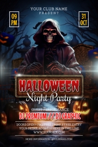 Halloween Night Party Flyer Template | PosterMyWall