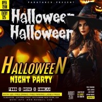 Halloween Night Party Instagram Post template