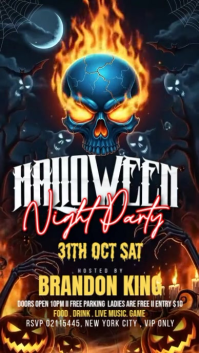 Halloween Night Party Instagram Story template