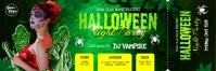 Halloween Night Party Ticket Template Banner 2' × 6'