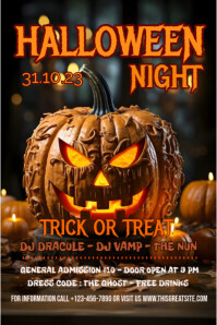 Halloween Night Poster template