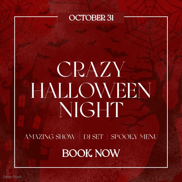 halloween night simple event advertisement Publicação no Instagram template