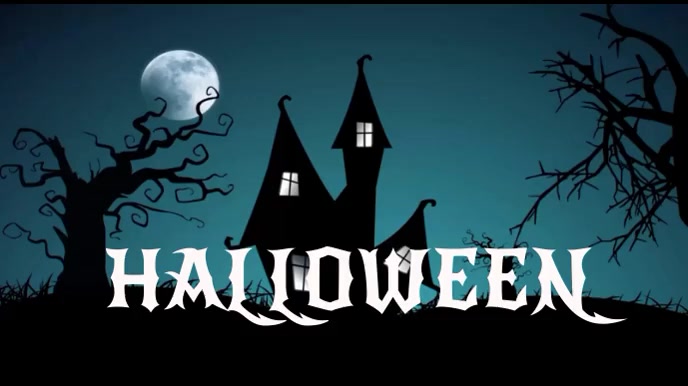Halloween night video Ecrã digital (16:9) template