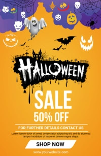 Halloween offer Half Page Wide Media Página Ancho template