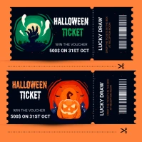 Halloween online sale tickets Instagram Post template