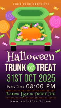 Halloween parade, Halloween party Instagram Story template