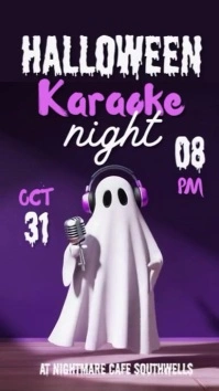 Halloween party, karaoke night,event Instagram Story template
