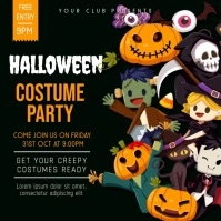 Halloween party,Halloween costume contest Square (1:1) template