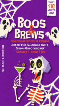 Lila Halloween Party Instagram Story Template