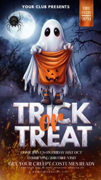 Violet Halloween Party Instagram Story Template