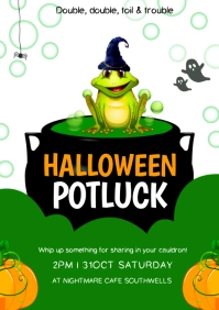 Halloween party,Halloween sale,potluck A4 template