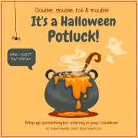Halloween party,Halloween sale,potluck Instagram Post template