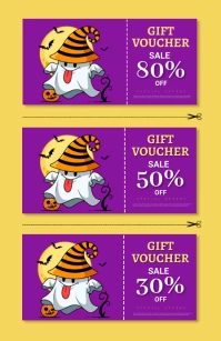 Halloween party,Halloween sale,voucher Tabloid template