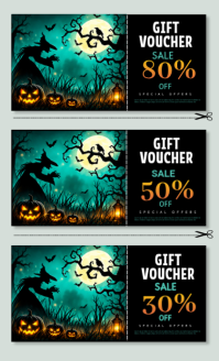Black Gift Voucher Promotion Oficio US Template