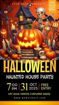 Halloween party,Halloween sale,voucher Instagram Story template