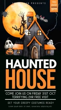Halloween party,Haunted house Instagram Story template
