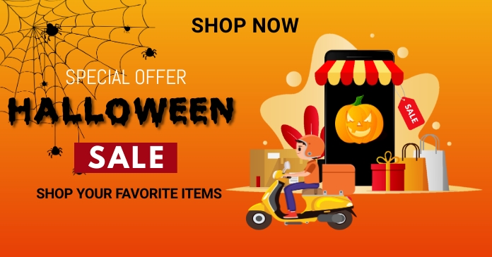 Halloween party,Halloween costume contest Reklama na Facebooka template