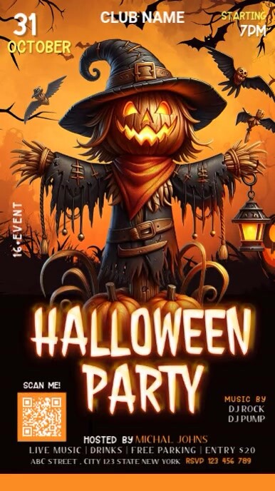 Halloween party,Halloween costume contest Instagram Story template