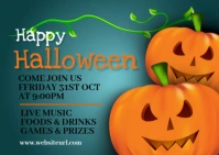 Halloween party,Halloween costume contest Postcard template