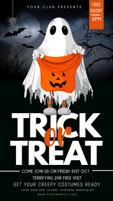 Halloween party,Halloween sale, potluck Instagram Story template