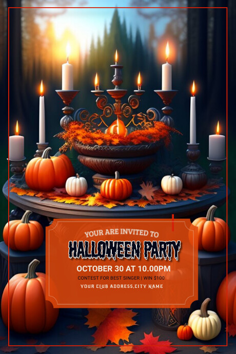 Halloween party,Halloween sale Tumblr Graphic template