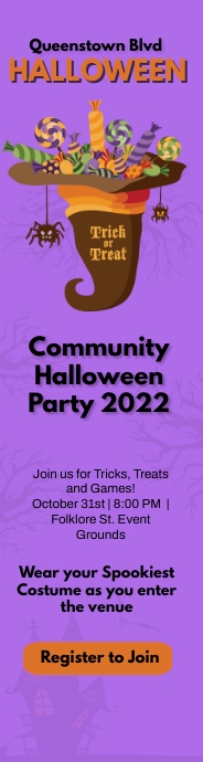 Halloween party (3) Szeroki transparent pionowy template