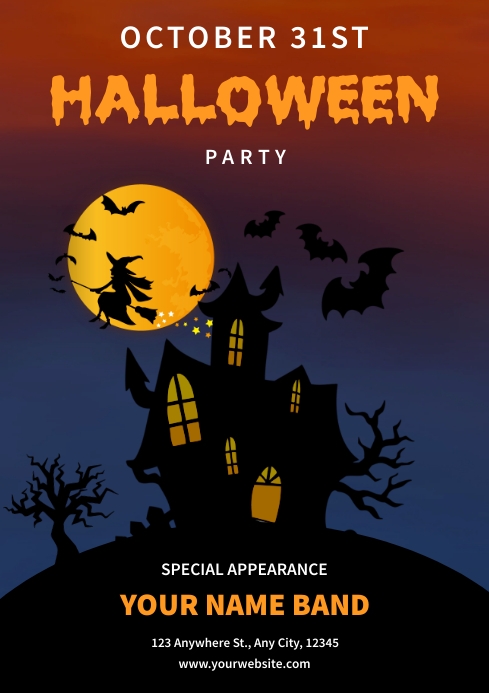 Halloween Party A2 Template | PosterMyWall