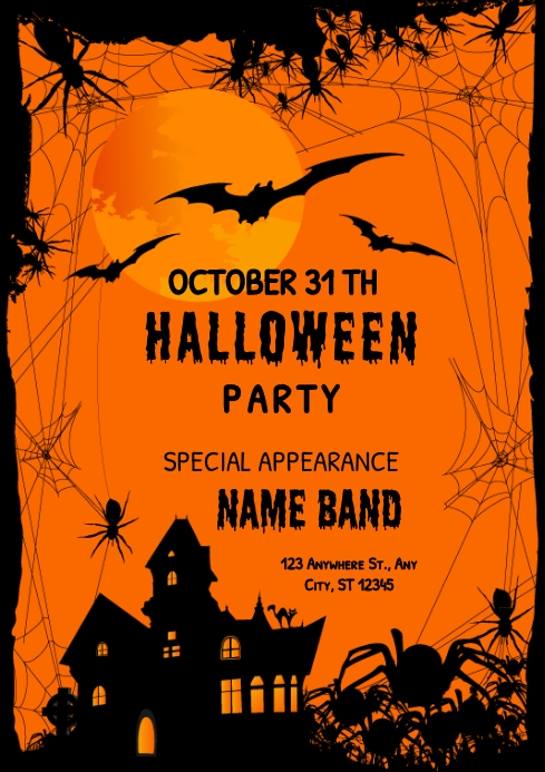 Halloween Party A2 Template | PosterMyWall