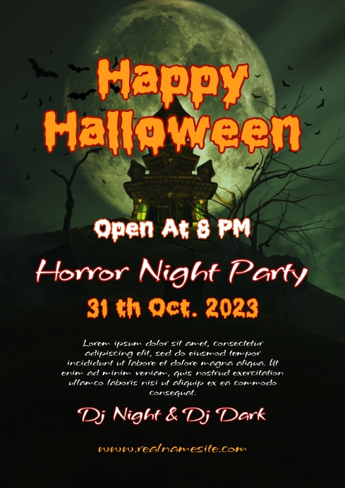 Halloween Party A4 Template | PosterMyWall