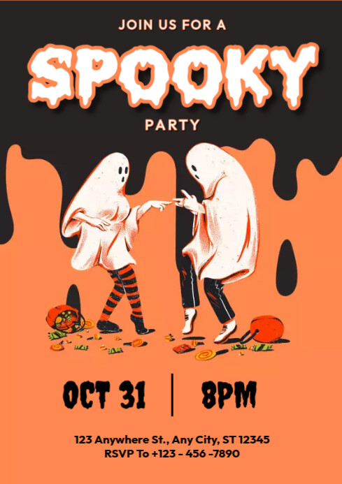Halloween Party A4 Template | PosterMyWall