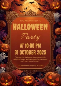 Halloween Party A6 Template