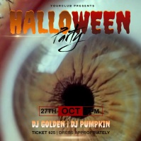 Brun Halloween Party Instagram-Beitrag Template