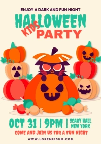 Halloween Party Ads A4 template