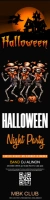 Halloween party banner advertising ads Ibhana 2' × 8' template