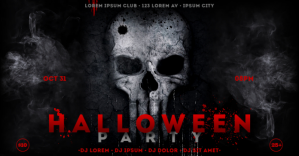 HALLOWEEN PARTY BANNER template