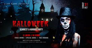 Halloween Party Banner Obraz udostępniany na Facebooku template