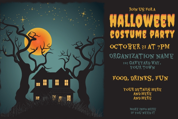 Halloween Party Banner Template Postermywall